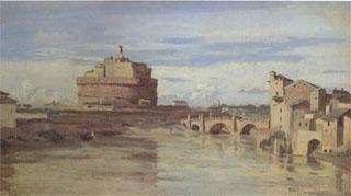 Jean Baptiste Camille  Corot The Castel Sant'Angelo and the Tiber (mk05) oil painting picture